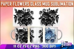 Paper Flowers Mug Sublimation | 11 oz 15 oz Mug Design Product Image 3