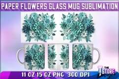 Paper Flowers Mug Sublimation | 11 oz 15 oz Mug Design Product Image 6