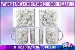 Paper Flowers Mug Sublimation | 11 oz 15 oz Mug Design Product Image 7