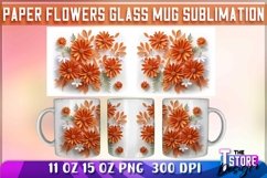 Paper Flowers Mug Sublimation | 11 oz 15 oz Mug Design Product Image 1