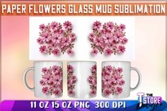 Paper Flowers Mug Sublimation | 11 oz 15 oz Mug Design Product Image 1