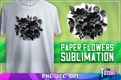 Paper Flowers Sublimation | T-Shirt Design | PNG File Product Image 1