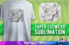 Paper Flowers Sublimation | T-Shirt Design | PNG File Product Image 17