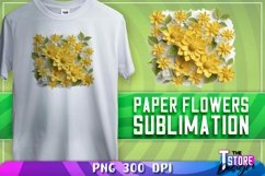 Paper Flowers Sublimation | T-Shirt Design | PNG File Product Image 6