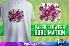 Paper Flowers Sublimation | T-Shirt Design | PNG File Product Image 9