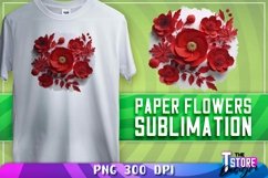Paper Flowers Sublimation | T-Shirt Design | PNG File Product Image 15