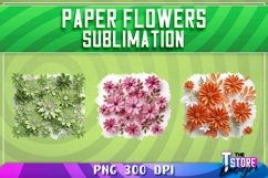 Paper Flowers Sublimation | T-Shirt Design | PNG File Product Image 3