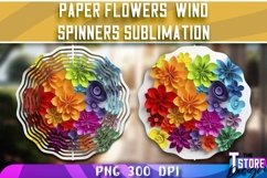 Paper Flowers Wind Spinners Sublimation | PNG Design Product Image 1