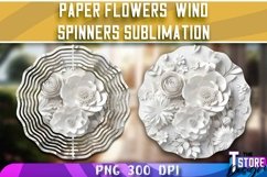 Paper Flowers Wind Spinners Sublimation | PNG Design Product Image 1