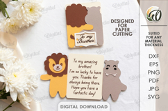 3D Greetings Cards Bundle Paper Cut. Cute Animals Paper Cut Product Image 6