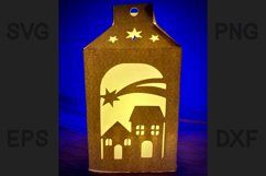 paper lantern houses star front view