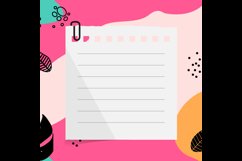 Paper note on abstract floral art background Product Image 2