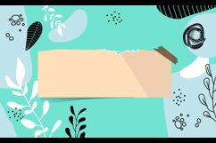 Paper note on floral art design background template Product Image 2