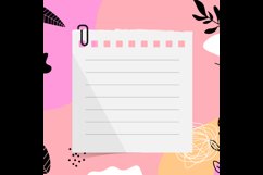 Paper note on floral art square background Product Image 2