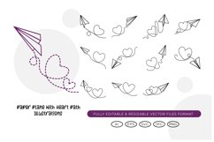 Paper Plane With Heart Path Illustrations Product Image 1