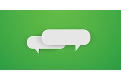 Paper style speech on green background Product Image 1