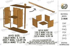 Paper Towel Holder Laser Cut. Kitchen Organizer SVG Product Image 2