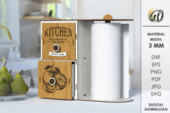 Paper Towel Holders Bundle Laser Cut. Kitchen Organizer SVG Product Image 7