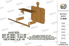 Paper Towel Holder Laser Cut. Kitchen Organizer SVG Product Image 2
