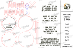 Paper Towel Roll Holders Bundle Laser Cut. Kitchen Decor SVG Product Image 4