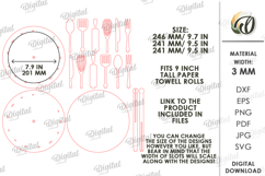 Kitchen Paper Roll Holder Laser Cut. Paper Towel Stand SVG Product Image 2