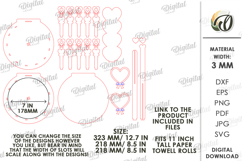 Kitchen Paper Roll Holder Laser Cut. Paper Towel Stand SVG Product Image 3