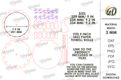 Kitchen Paper Roll Holder Laser Cut. Paper Towel Stand SVG Product Image 2