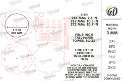 Kitchen Paper Roll Holder Laser Cut. Paper Towel Stand SVG Product Image 2