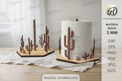Kitchen Paper Roll Holder Laser Cut. Paper Towel Stand SVG Product Image 1