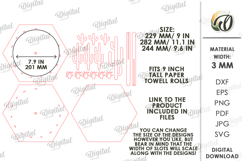 Kitchen Paper Roll Holder Laser Cut. Paper Towel Stand SVG Product Image 2