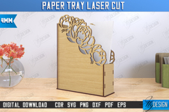 Paper Tray Laser Cut | Office Design | Work File Holder |CNC Product Image 1