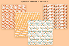 Cozy Autumn Seamless Pattern and Digital Paper Bundle Product Image 4