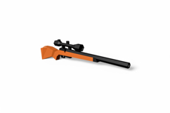 Airgun rifle - 3d papercraft Product Image 3