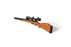 Airgun rifle - 3d papercraft Product Image 4