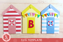 Beach Hut Gift Card Holder SVG Template Product Image 4