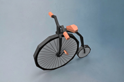 Vintage bicycle - 3d papercraft Product Image 2