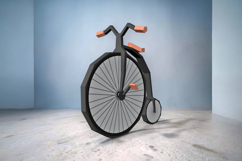 Vintage bicycle - 3d papercraft Product Image 3
