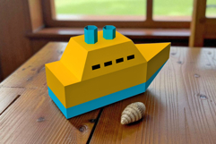 Boat favor - 3d papercraft Product Image 3