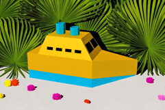 Boat favor - 3d papercraft Product Image 5