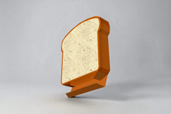 Bread slice favor - 3d papercraft Product Image 3