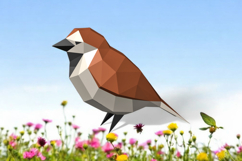 Sparrow bird - 3d papercraft Product Image 1