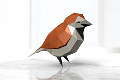 Sparrow bird - 3d papercraft Product Image 3