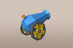 DIY Cannon favor - 3d papercraft Product Image 2