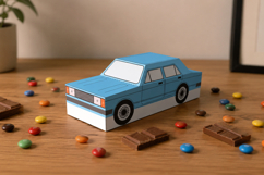 Car favour - 3d papercraft Product Image 3