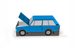 Car favor - 3d papercraft Product Image 4