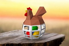 Chicken egg basket - 3d Papercraft Product Image 1