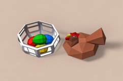 Chicken egg basket - 3d Papercraft Product Image 2