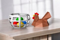 Chicken egg basket - 3d Papercraft Product Image 4
