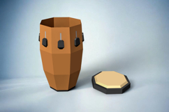 Conga drum favor - 3d papercraft Product Image 2