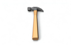 Curved Hammer - 3d papercraft Product Image 2